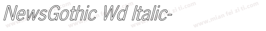 NewsGothic Wd Italic字体转换